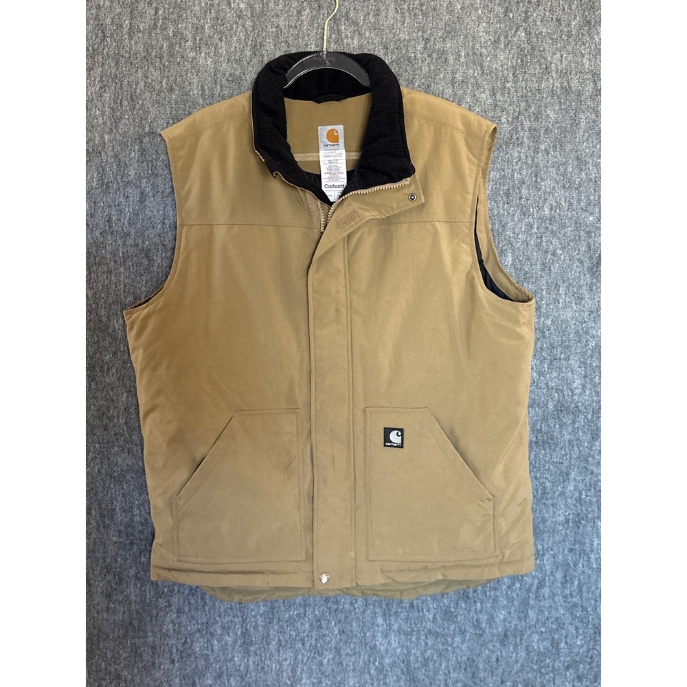 Carhartt‎ V27 DKH Sandstone Nylon Vest Dark Khaki Tan Mens XLT Extra Large Tall